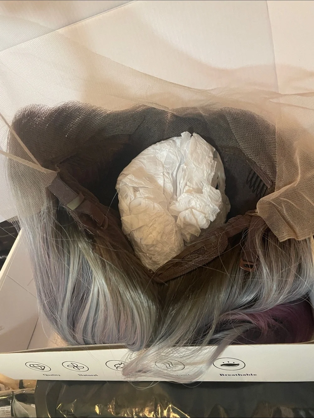 13X6 Lace Front Deluxe Wig Cap with Multi-Color Synthetic Wig